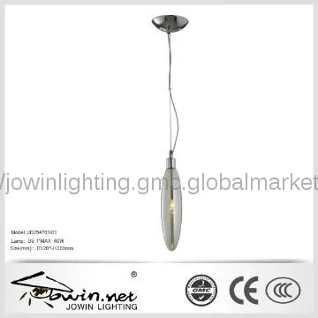 House Pendant Light &Smoky Grey Glass Simple Lighting