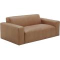 Leather Sofa Cognac Rivet Modern Bench Seat Leather Sofa Couch Supplier