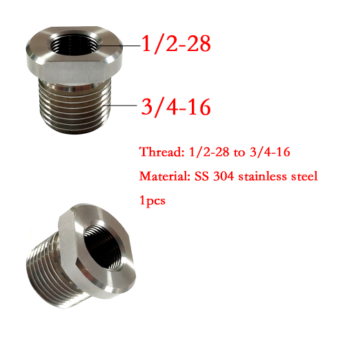 ID 1/2-28 à 3/4-16 Adaptateur de filtre à carburant OD