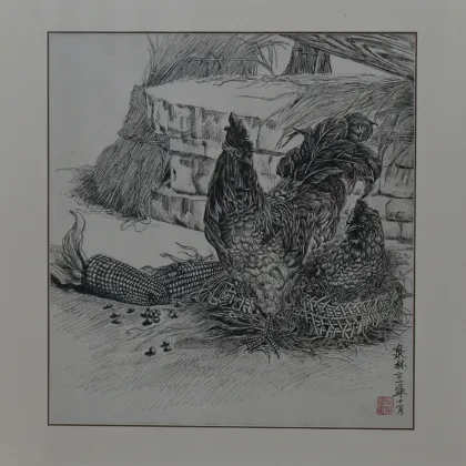 Office decoration pen hanging picture