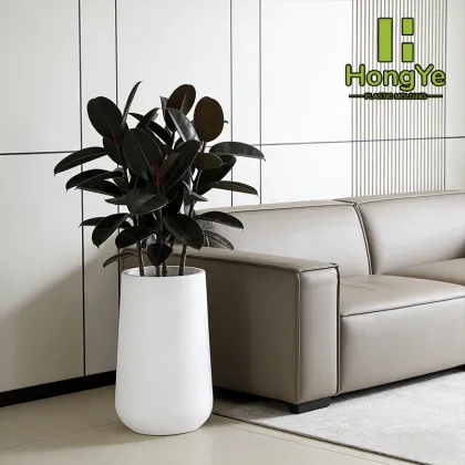 Durable Plump Flower Pot for Outdoor Use