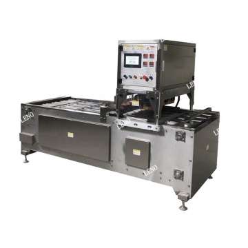 Linear Type Tray Sealing Machine for Sandwich Packing Film Cut Around Container Heat Seal