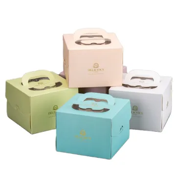 Custom Birthday Cake Packaging Box with PVC Window