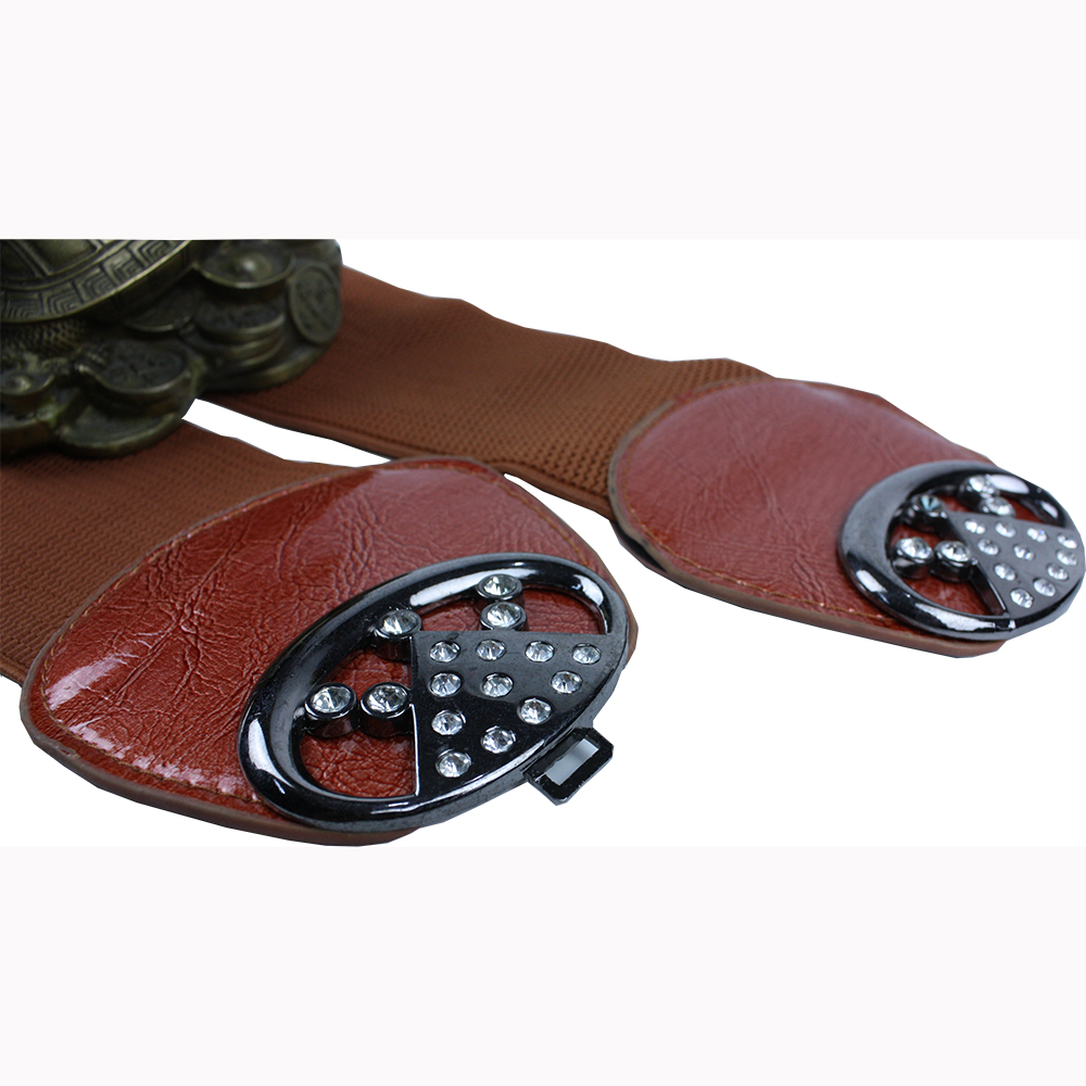 brown leather belt women