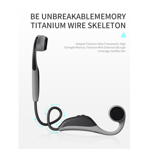 Nirkabel earphone konduksi tulang bluetooth baru yang dapat dilipat