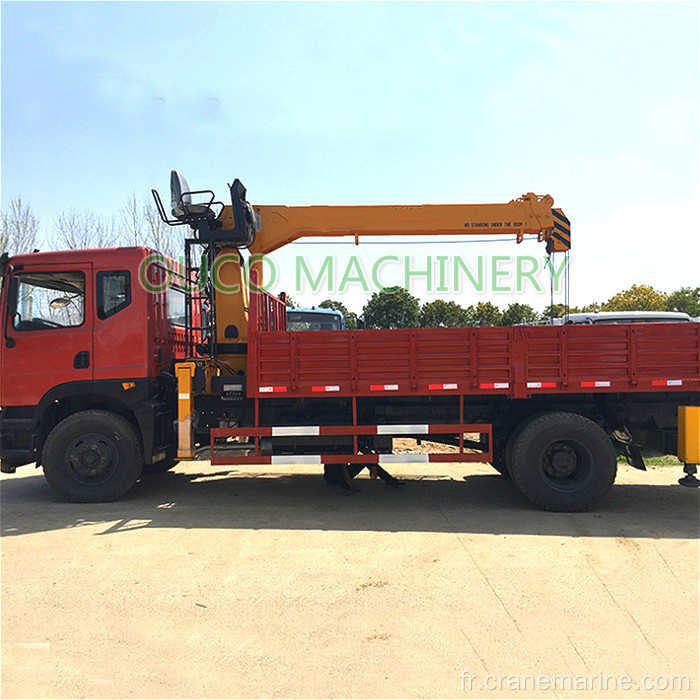 Grue montée sur camion à flèche télescopique 2 tonnes pour camions