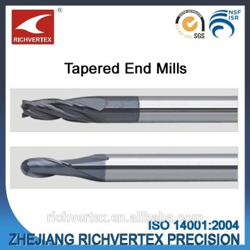High Quality CNC Tool Solid Carbide 2-4 Flutes Flat And Ball Nose Tapered End Mill Tungsten Carbide