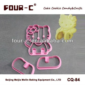 Hello Kity cookie cutter,plastic biscuit cutter