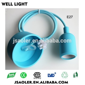 Competitive Price! E26 E27 Socket with 80cm Textile Cable with Silicon Cover