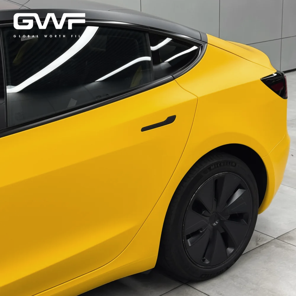 Matte Sports Yellow colored Ppf Film