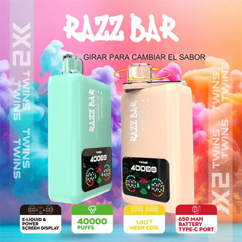 Hungry Razz Bar 40000 Puffs con pantalla de color