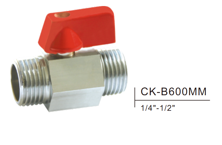 Messing-Mini-Kugelhahn CK-B600mm 1/4 "-1/2"