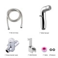 6pcs Handheld Toilet Bidet Sprayer Flusher Set Portable Diaper Bidet Stainless Steel Hand Bidet Faucet For Bathroom Hand Sprayer