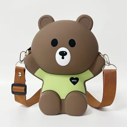 Cute Korean Cartoon Silicone Bear Shoulder Bag