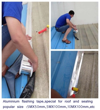 Gray Color butyl rubber adhesive aluminium foil tape
