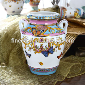 Luxury Fine New Bone China Gold Vase of Song of Joy