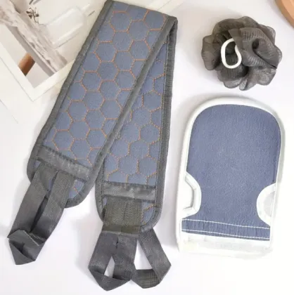 Gloway RPET Eco-Friendly Loofah Pouf Body Exfoliating Bath Sponge