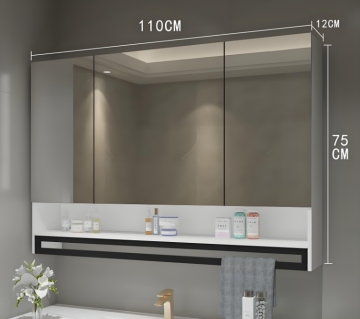 Elegant Custom Mirror Storage Solution