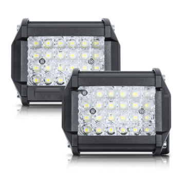 2PCS 4 Inch 72W LED Work Light - Waterproof Driving & Fog Light for Boat, Truck, Trailer, SUV, ATV