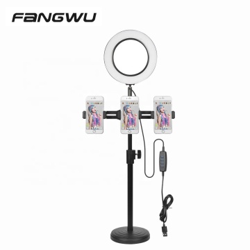 3-Phone-Kamera-LED-Fotografieausrüstung und Selfie-Ringlicht für Livestreaming