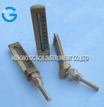 High quality V-shaped glass thermometer