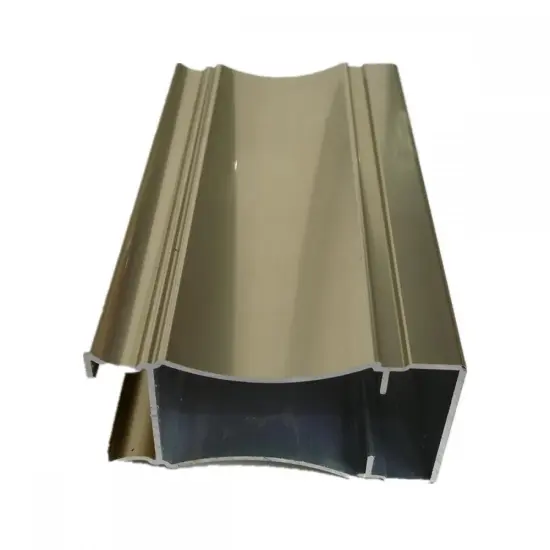 6063 T5 machined golden polish aluminum profiles