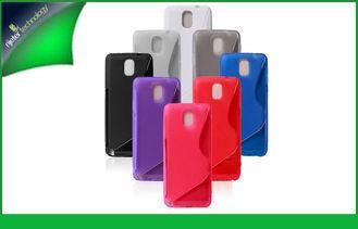 Scratchproof  Red / White S Shape TPU Case For Samsung Gala