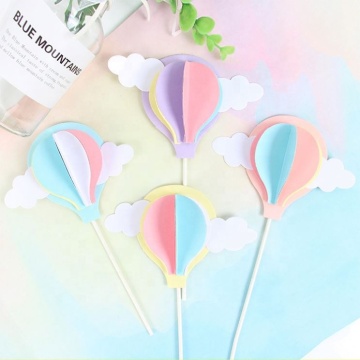 Muffin Food Dessert Cloud Hot Air Ballon Kuchen Topper für Kindergeburtstagsfeier Dekor für Kinder 'Mädchen