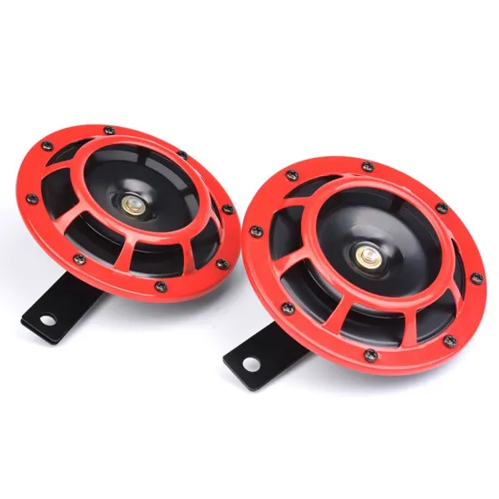 CHSKY Red 12V Disc Super Loud Electric Vehicle Grille Horn for HELLA Type