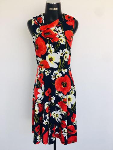 Women's knit print flower dress