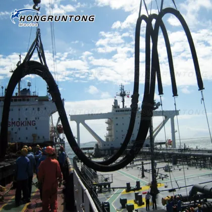 21 Bar Full Floating Mainline Dock Cargo Oil Barge Dock Marine Hose