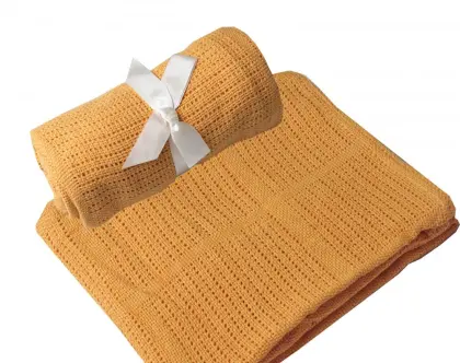 Home Textiles Cotton Plaid Thermal Leno Bed Blankets