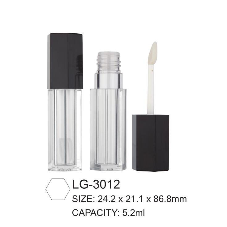 Hexagon Shape Plastic Empty Lipgloss Tube Packaging Bottle