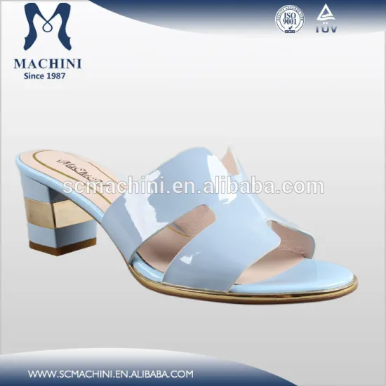 Patent leather laides open toe open heel slippers