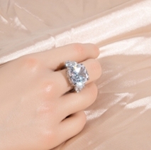 Gertisha Square Cut Color Gemstone Ring for Women Banquet Jewelry