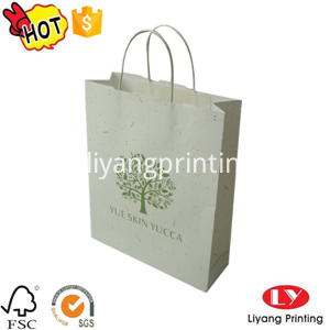 hvit kraftpapirpose white kraft paper bag