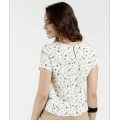 Blusa estampada de manga corta varada para todo