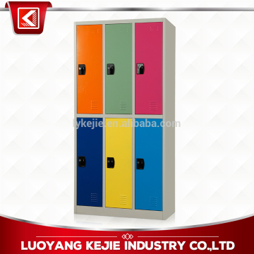 Vertical metal locker 6 door wardrobe schoo locker