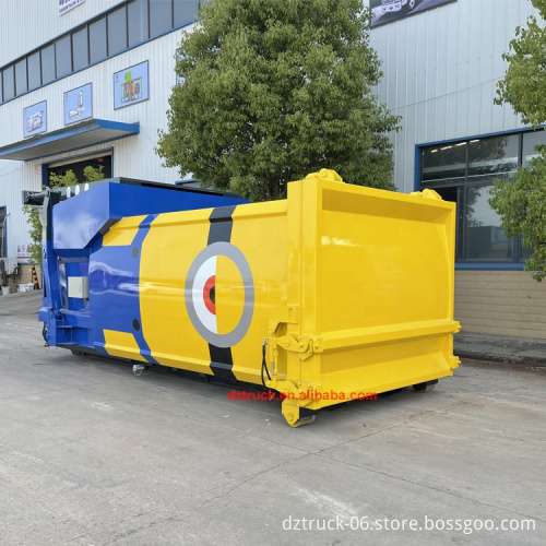 Hook Lift Garbage Truck with Hydraulic Compactor Bins