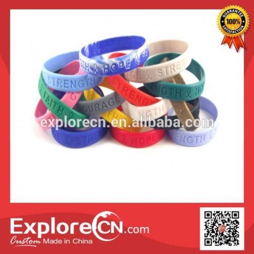 NEW DESIGN! logo debossed wholesale silicone wristbands