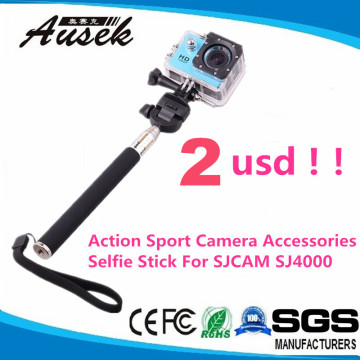SJCAM SJ4000 , Xiaomi Yi Action Camera Extendable self portrait selfie handheld stick with factory price
