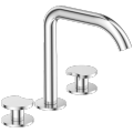 Widespread bathroom 3 hole sink faucet