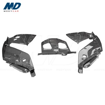 ฝาครอบเครื่องยนต์คาร์บอนไฟเบอร์ (3 ชิ้น) สำหรับ 2017-2020 Ferrari 812