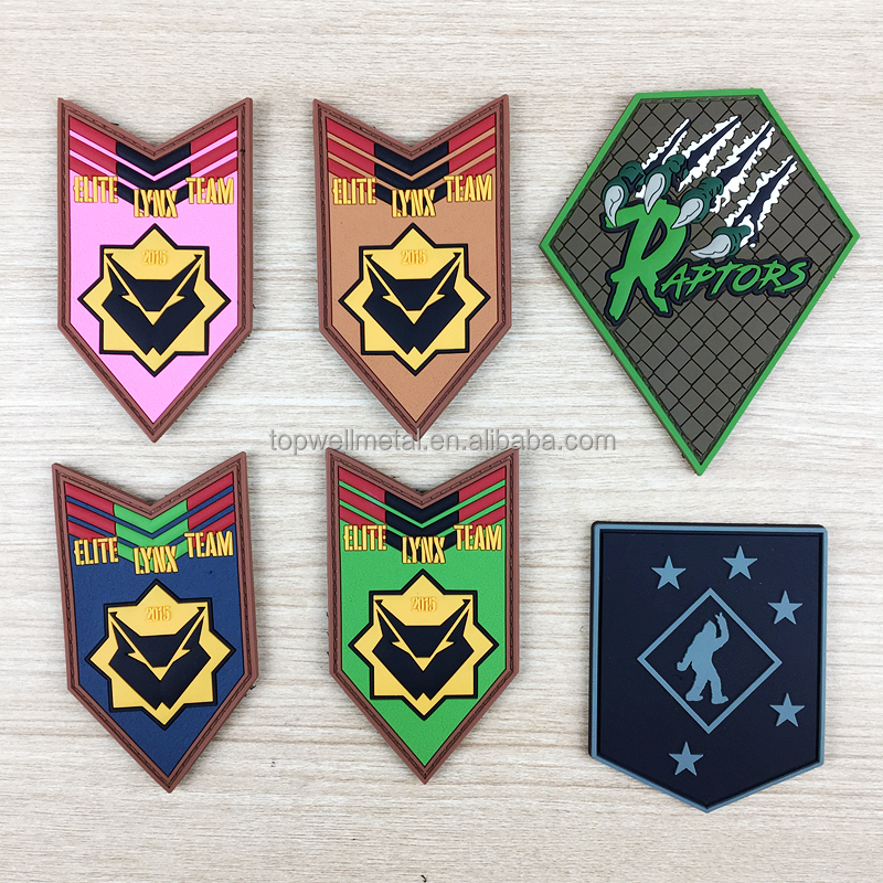 Os patches 2D/3D de PVC ecológicos suportam logotipo/padrão personalizado