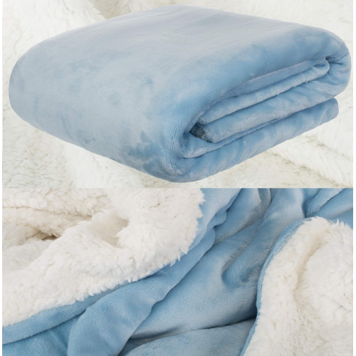 Chăn hai lớp Flannel Sherpa rắn