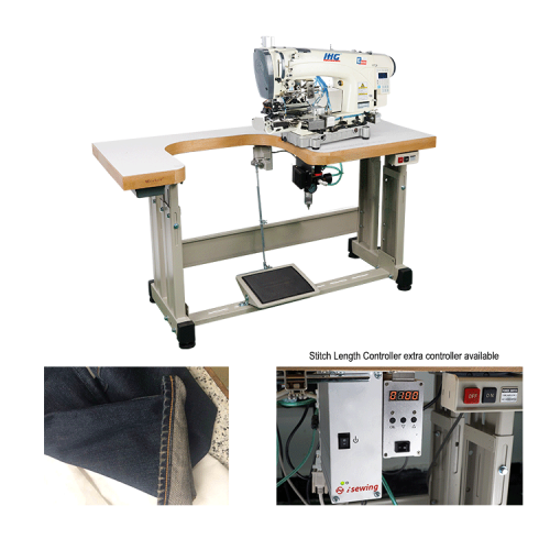 Machine voor het omzomen van industriële jeans 6390