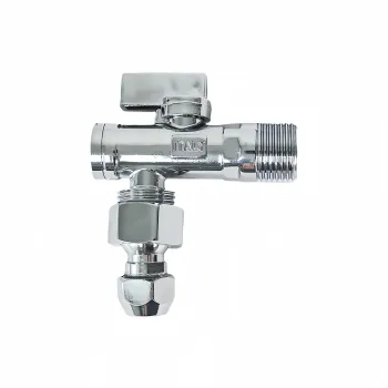 2025 New Arrival Brass Angle Valve with Chrome ABS Handle