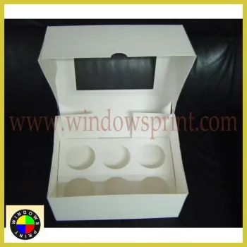 Six cupcake box with insert/ 6 cupcake box