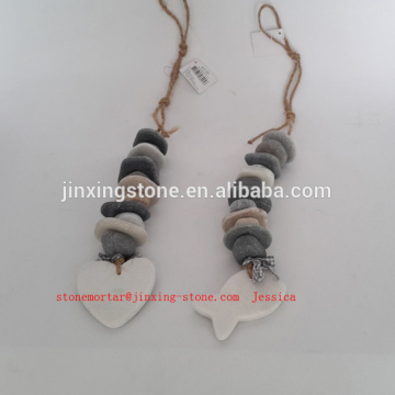Hanging Pebble Heart Garland
