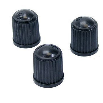 Black Plastic Universal Valve Caps for Bicycle Schrader Valves